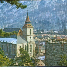 Ilustrata circulata 1977 - Brasov - Biserica Neagra - 2/scanuri