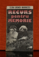 Carte - Recurs pentru memorie - Elena Gronov-Marinescu (Ed. Pacific, 1991) #442 foto