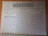 Ziarul obsevatoriulu iulie 1883-ziar politic,national economic si literar,sibiu