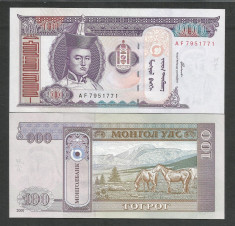 MONGOLIA 100 TUGRIK 2000 UNC [1] P- 65 a , necirculata foto