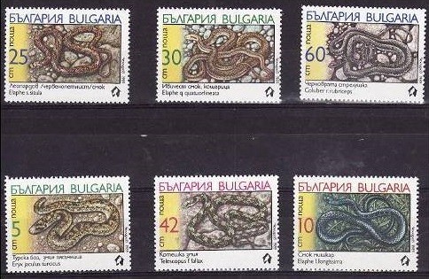 C3587 - Bulgaria 1989 - Reptile,cat.nr.3268-73 ,neuzat,perfecta stare