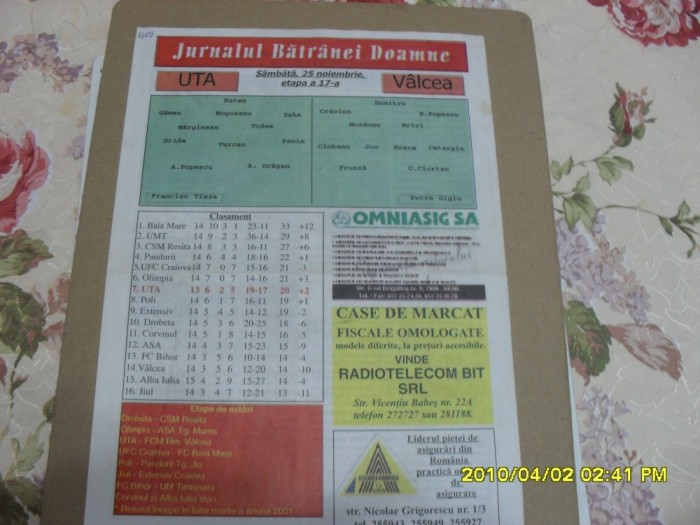 program UTA - FCM Rm. Valcea
