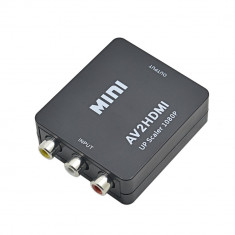 Adaptor Convertor de la RCA la HDMI, AV 1080p, 2017 Audio Video, Factura Fiscala foto