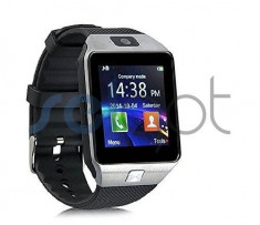 Ceas smartwatch Dz09 android, iphone, samsung, silver argintiu foto