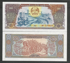 LAOS 500 KIP 1988 UNC [1] P-31a , necirculata foto