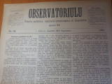 Ziarul obsevatoriulu septembrie 1883-politic,national economic si literar,sibiu