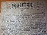 Ziarul obsevatoriulu septembrie 1883-politic,national economic si literar,sibiu