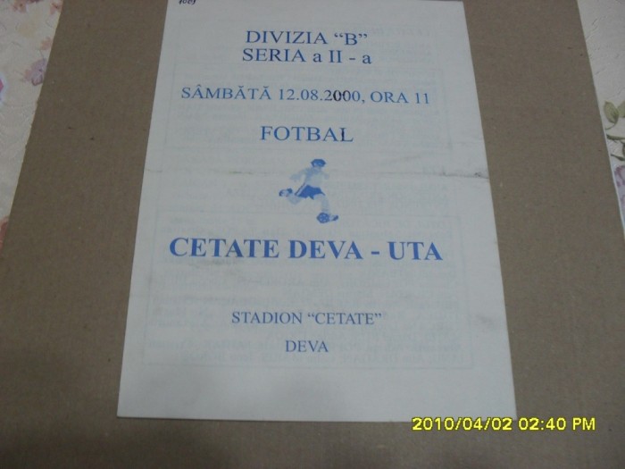 program Cetate Deva - UTA