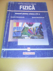 FIZICA MANUAL CLASA IX CLEOPATRA GHERBANOVSCHI ,EDITURA NICULESCU foto