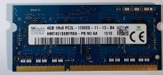 Ram laptop Hynix 4GB 12800 DDR3 1600Mhz HMT451S6AFR8A-PB PC3L Low 1.35V Sodimm foto