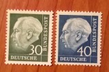 GERMANIA--BUNDESPOST 1960 PE HARTIE FLUORESCENTA--Wz5--MNH LUX, Nestampilat