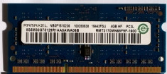 Ram laptop Ramaxel 4GB 12800 DDR3 1600Mhz RMT3170MN68F9F-1600 PC3L Low 1.35V foto