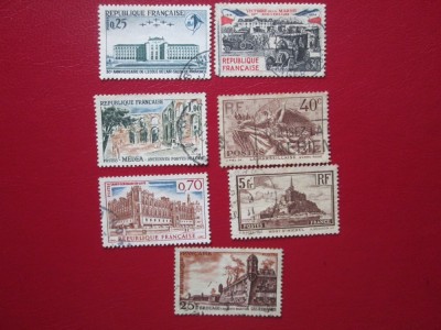 TIMBRE FRANTA LOT STAMPILAT foto