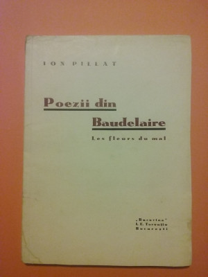 Poezii din Baudelaire - Ion Pillat / R3P2S foto