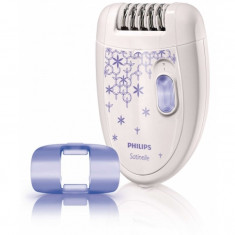 Epilator Philips Satinelle, Discuri metalice, 20 Puncte de prindere, 2 Viteze, Alb/Mov foto