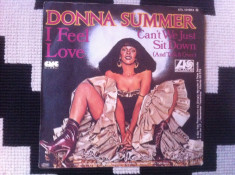 Donna summer i feel love disc single vinyl hit muzica pop disco dance 1977 vest foto