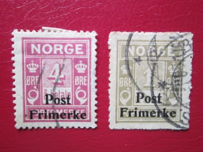 TIMBRE NORVEGIA STAMPILATE foto