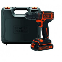 Masina de insurubat si gaurit 18 V kitbox 1 acc Black&amp;amp;Decker BDCD18K foto