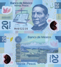 MEXIC 20 pesos 2011 polymer UNC!!! foto