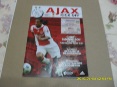program Ajax Amsterdam - FC Timisoara foto