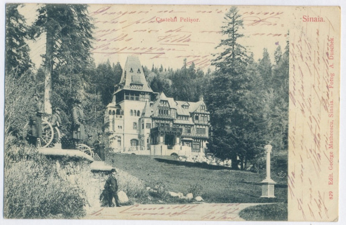 3099 - SINAIA, Prahova, PELISOR Castle, Litho - old postcard - used - 1903