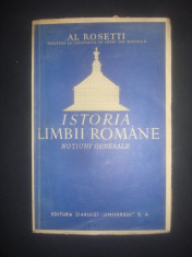 AL ROSETTI - ISTORIA LIMBII ROMANE {1942} foto