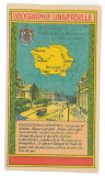 3775 - BUCURESTI, Victorie street, tramway, Romanian MAP - old mini postcard, Necirculata, Printata