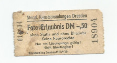 LL Bilet de intrare muzeul de stat Dresda ( 3 August 1966) foto
