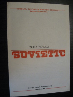 Film / cinema - revista de prezentare / zilele filmului sovietic, noiembrie 1978 foto
