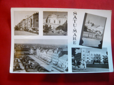 Ilustrata Satu Mare -5 foto circulat 1964 , eroare cifra 40 de pe timbru foto