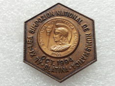 SLATINA-INSIGNA AL XI LEA SIMPOZION DE NUMISMATICA -OCT 1994 foto