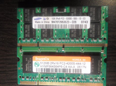 RAM Laptop DDR1 1GB+512MB foto