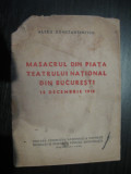 Masacrul din Piata Teatrului National (13.12.1918), Ed.Fed.Nat. a Fostilor Detin