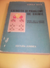 EXERCITII SI PROBLEME DE CHIMIE AURICA SOVA PENTRU LICEE 1978 foto