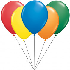 Buchet din 5 baloane latex asortate 26cm cu heliu, Radar BB.STD.ASS foto