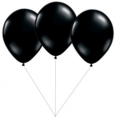 Buchet din 3 baloane latex negre cu heliu, Gemar BB.G90.BLACK foto