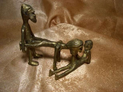 Unicat Sculpturi brutaliste bronz miniaturale Kamasutra colectie/cadou foto