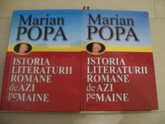 ISTORIA LITERATURII ROMANE DE AZI PE MAINE MARIAN POPA VOL ,1,2 foto
