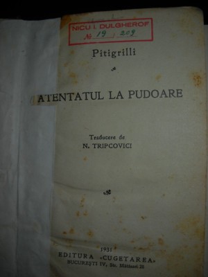 Atentatul la pudoare - Pitigrilli foto