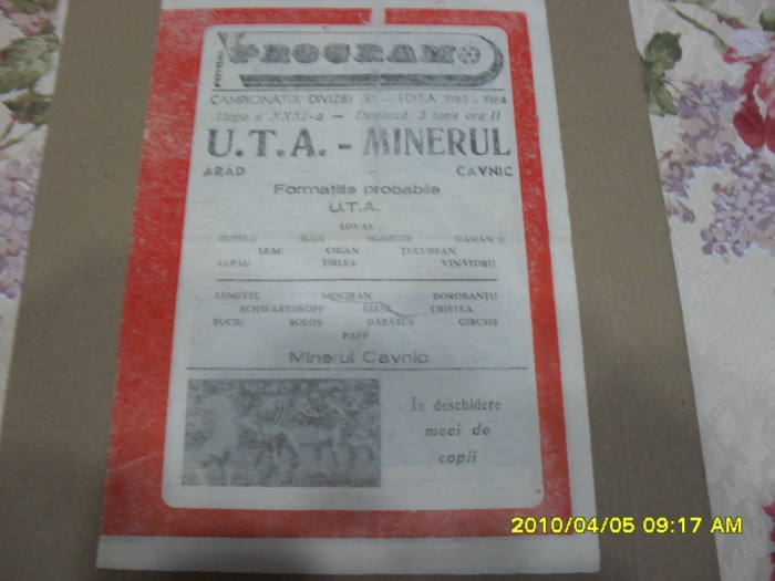 program UTA - Minerul Cavnic