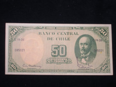 Chile . 50 pesos . ND(1960-1961) . UNC . necirculata foto