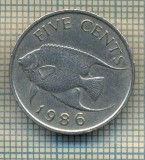 8497 MONEDA- BERMUDA - 5 CENTS -anul 1986 -starea ce se vede