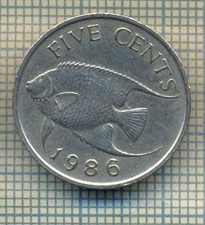8497 MONEDA- BERMUDA - 5 CENTS -anul 1986 -starea ce se vede foto