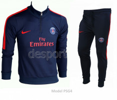 Trening NIKE PSG - Bluza si Pantaloni Conici - Model cu fermoar scurt - FCPSG4 foto