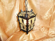 Doua lustre ornamental-decorative artizanale vintage, gotic/medieval foto