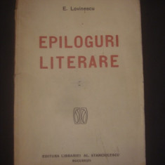 E. LOVINESCU - EPILOGURI LITERARE 1919