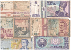 Lot 6 bancnote Romania, vechi foto
