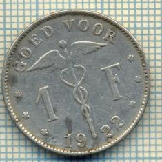 8526 MONEDA- BELGIA(BELGIE) - 1 FRANC -anul 1922 -starea ce se vede