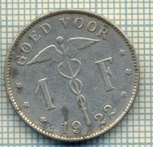8526 MONEDA- BELGIA(BELGIE) - 1 FRANC -anul 1922 -starea ce se vede foto