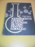 EXPERIMENTE CHIMICE SI LUCRARI DE CERC PENTRU GIMNAZIU ORTANSA PETROVANU 1983